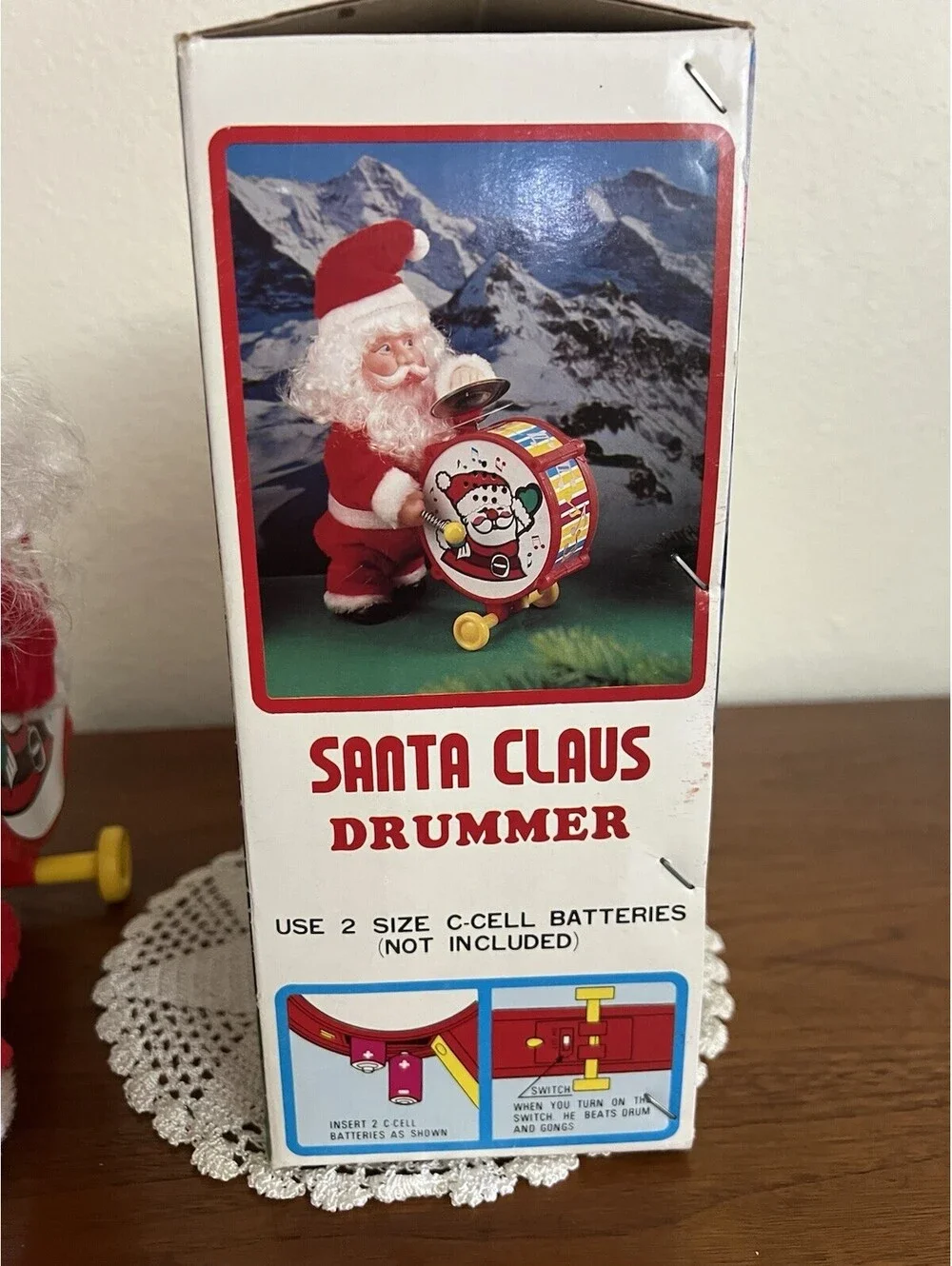 Vintage Meryvn’s Walking Santa Claus Drummer, with Box, ONLY MUSIC WORKS